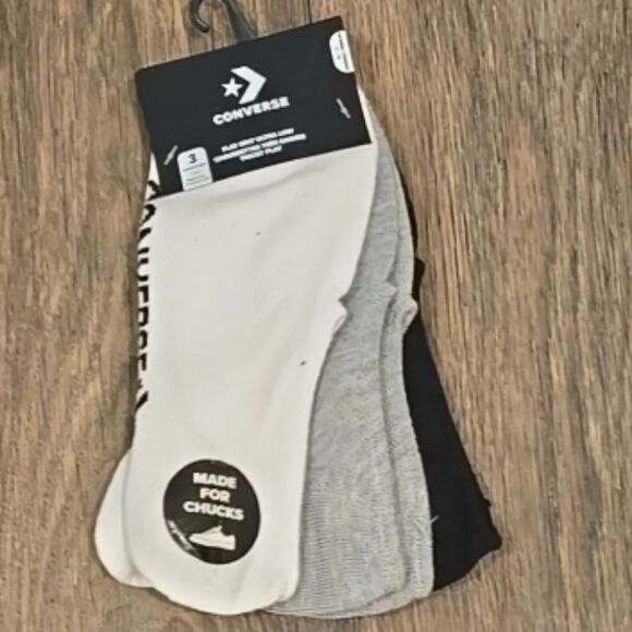 Converse 3-PK Flat Knit Ultra Low Socks - Picture 4 of 6